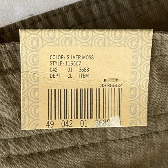 NWT - Cherokee Classic Green Chino Walking Shorts Velcro & Zipper Pockets Sz 44 - Picture 5 of 9